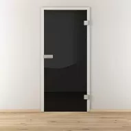 Glastür Black Folie